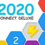 Barevné šestiúhelníky s čísly a bleskem na bílém pozadí s nápisem 2020 Connect Deluxe