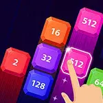 Barevné číselné bloky s růžovým blokem označeným číslem 512, který je právě dotýkán rukou na tmavém pozadí