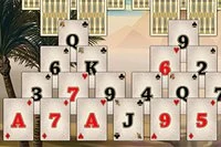Zábavná karetní hra Tripeaks Solitaire ze starověkého Egypta