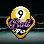Logo s číslem devět na kulečníkové kouli a nápisem Ball Pro na tmavém pozadí
