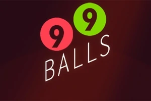 Dva kruhy s čísly 9 na tmavém pozadí, jeden červený a druhý zelený, s nápisem BALLS