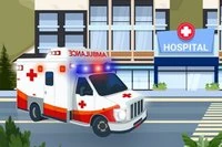 Řidič sanitky je zábavná hra, kde ovládáte sanitku ve městě