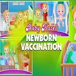 Dítě Hazel vedle batolete v postýlce a koláže scén z ordinace lékaře