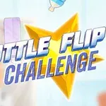 Nápis Bottle Flip Challenge před žlutou hvězdou s lahví nahoře na světlém pozadí