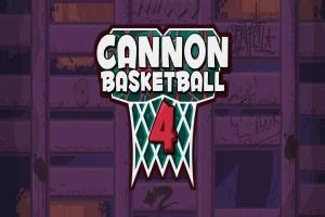 Text Cannon Basketball 4 na pozadí s grafitti