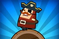 V Captain Pirate hrajte jako odvážný kapitán, který sjíždí horu v sudu
