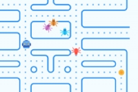 Jez co nejvíce bitů v této retro pixelové arcade hře pac