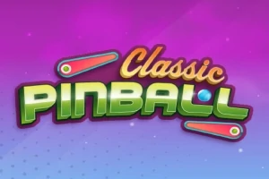 Název Classic Pinball na barevném pozadí s vyobrazením dvou pinballových páček