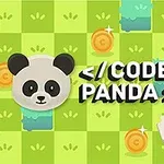 Kreslená panda, text , mince, pokladna a směrovka WEST na zelené šachovnici