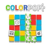 Barevné čtverce s ikonami a nápisem COLOR POP nahoře