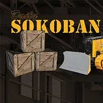 Žlutý buldozer vedle dřevěných beden na tmavém pozadí s nápisem Daily Sokoban
