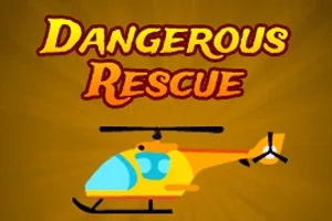 Nadpis Dangerous Rescue s obrázkem žlutého helikoptéry na oranžovém pozadí
