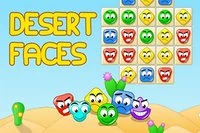 V mobilní verzi hry Desert Faces spojujeme 3 stejnobarevné tváře