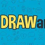 Barevné logo s nápisem DRAWar