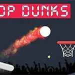 Grafický design s hořícím míčem letícím k basketbalovému koši na tmavém pozadí s hvězdami a siluetou davu