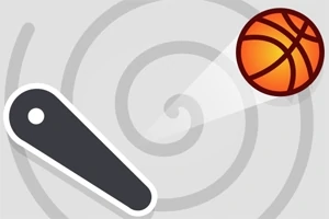 Černé páčidlo a oranžový basketbalový míč na šedém pozadí se spirálovým vzorem