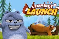 Lemmings Launch je typická kanonová hra