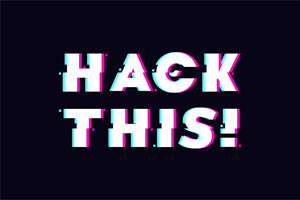 Nápis HACK THIS!