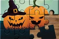 Uklidňující puzzle hra s halloweenskými obrázky
