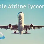 Letadlo letící na modré obloze s usmívající se letuškou v uniformě v levém dolním rohu