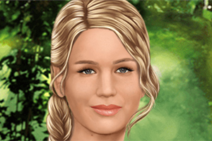 Žena s blond vlasy na pozadí přírody