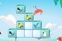 Zábavná solitérní hra Mahjong s ptáčky