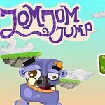 Barevná kreslená ilustrace s modrým kresleným tvorem, plovoucími ostrovy a nápisy HighScore a Start