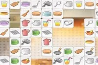 Najděte dvojice stejných Mahjong kamenů ve hře s kuchyňskou tematikou