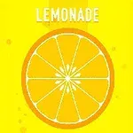Plátek citronu na žlutém pozadí s nápisem Lemonade
