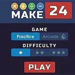 Menu s možnostmi hry a nastavení obtížnosti s výrazným tlačítkem PLAY