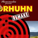 Náhled zobrazuje kresleného kohouta v terči s nápisem Moorhuhn Remake na červeném pozadí