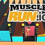Postava v běžecké dráze s nápisem Muscle Run