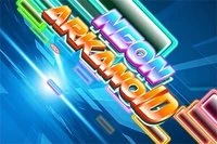Zábavná arkanoid hra v neonovém stylu