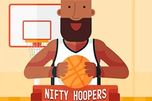 Ilustrace basketbalisty s míčem před košem
