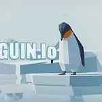 Tučňák stojící na ledové kře s nápisem Penguin