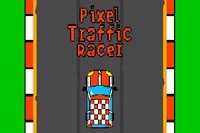 Vyhýbejte se autům a dojeďte co nejdál v Pixel Traffic Racer