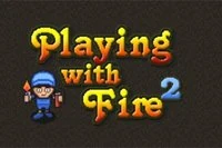 Vyhoďte protivníka do vzduchu v bomberman hře Playing With Fire!