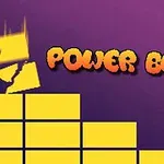 Barevné žluté bloky na fialovém pozadí s nápisem Power Block uprostřed