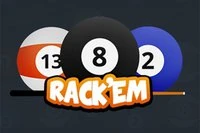 Rack’Em je zábavná online 8-ballová hra pro 2 hráče
