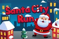 Santa běží městem a vyhýbá se překážkám
