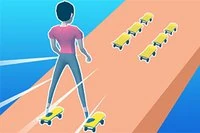 Dokážeš dosáhnout cílové čáry ve hře Skate Sky Roller?