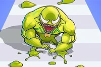 Statečný hrdina jako Slime muž se rozhodl zachránit město