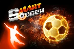 Silueta fotbalisty s rozpřaženými pažemi a hořící fotbalový míč na tmavém pozadí