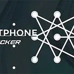 Logo s textem Smartphone Cracker a grafickým vzorem složeným z propojených bílých teček na tmavém pozadí