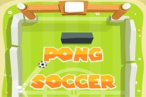 Fotbalové hřiště z ptačí perspektivy s názvem Pong Soccer uprostřed