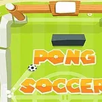 Fotbalové hřiště z ptačí perspektivy s názvem Pong Soccer uprostřed