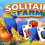 Na obrázku jsou hromádky modrých karet s obrázky kukuřice, slunečnice, rajčete, dýně a květin na farmářském pozadí