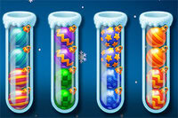 Řazení vánočních koulí je útulná zimní hádanka, ve které