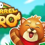 Usmívající se kreslená panda s šátkem na krku vedle barevného nápisu na modrozeleném pozadí s listy