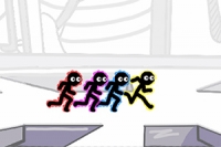Stickman Party Electric je zábavná dobrodružná hra pro dva hráče